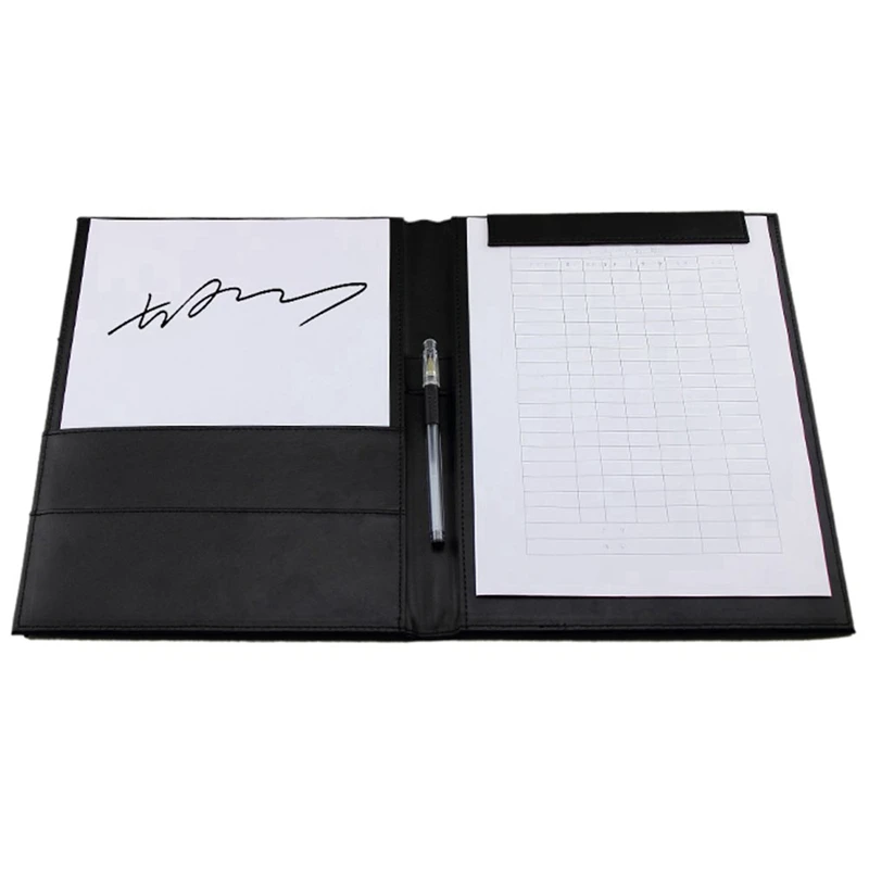 Pu Leather A4 Writing Clipboard Business Notepad Clip Boards Meeting Conference Document Organizer File Folders Paper Resume S | Канцтовары