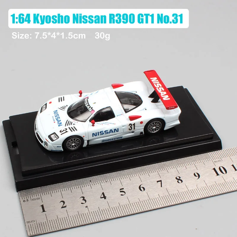 1: 64 весы с дистанционным управлением Kyosho мини Nissan R390 GT1 Nismo Ле-Ман 1997 № 23 гонки литья под давлением модели автомобилей Авто игрушечные машинки для детей коллекции