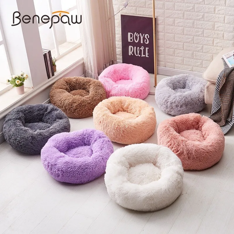 Price Benpaw cama de pelúcia para cães pequenos, médios e grandes, quente e macia, cama para animais de estimação, 8 cores, lavável, sofá grosso