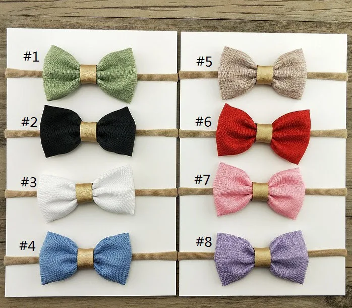 24 шт./лот тканевая повязка на голову с золотым блеском нейлоновая для