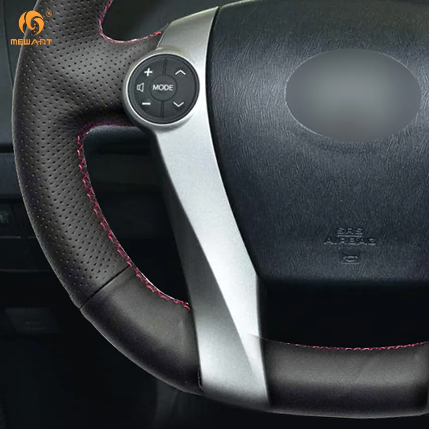 MEWANT черный чехол рулевого колеса автомобиля из искусственной кожи для Toyota Prius 2010