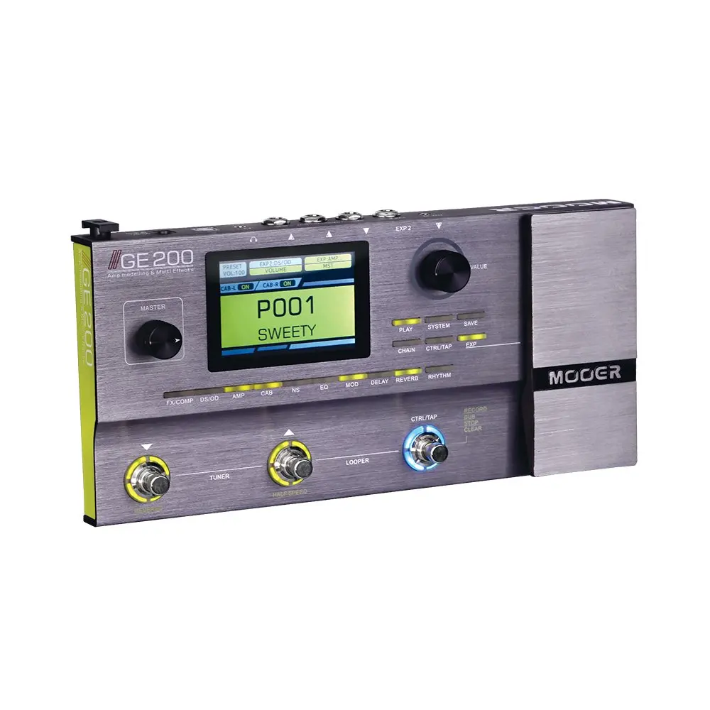 MOOER GE200 Amp моделирование и Мульти педаль эффектов 55 модели усилителя 70 Высокое