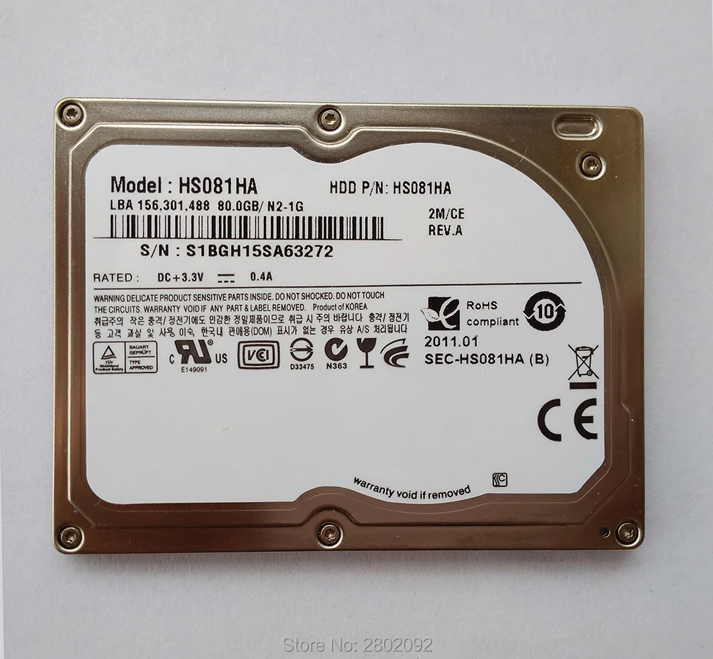 Новый жесткий диск 1 8 дюйма Hdd CE ZIF 80 Гб HS081HA для IPOD CLASSIC 6 GEN замена MK8022GAA HS12YHA CLASSIC|disk