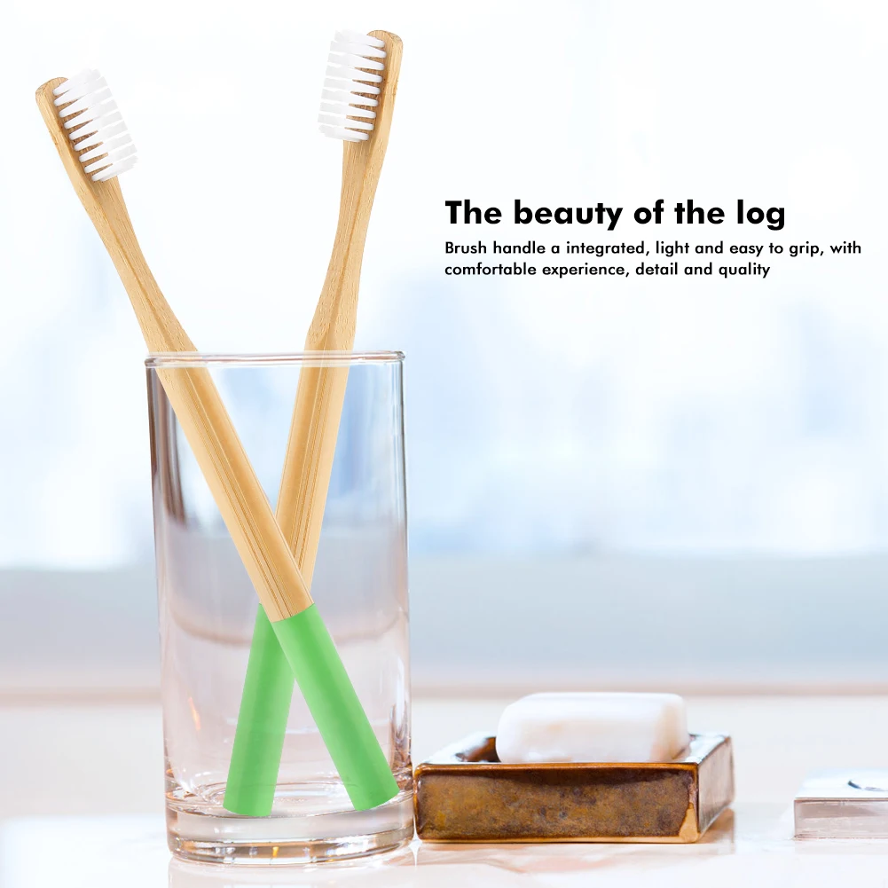 5 шт. зеленый эко зубные щетки с мягкой щетиной для жениха Зубная щётка