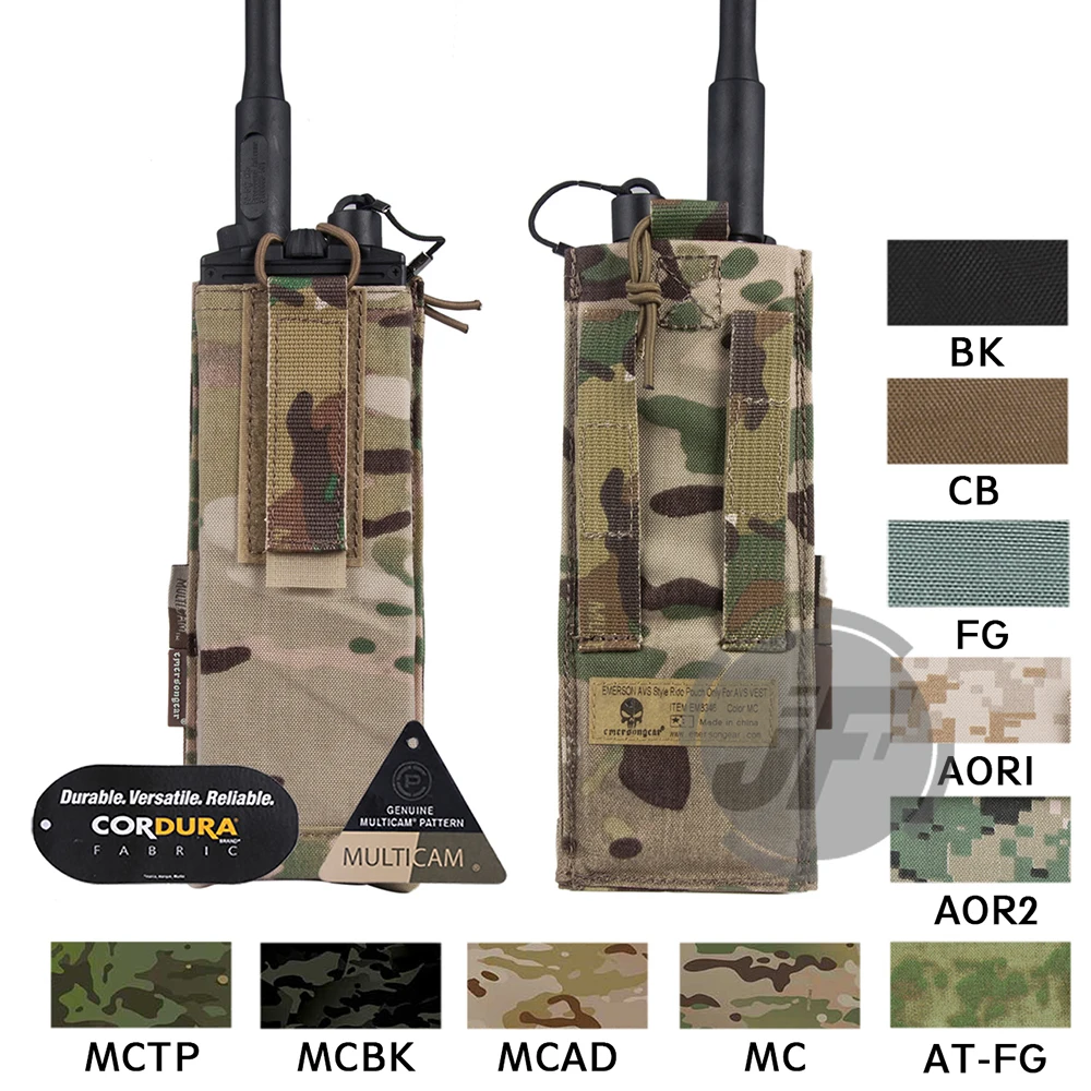 

Emerson Tactical MBITR Radio Pouch EmersonGear Walkie Bag Adjustable Talkie Pocket Carrier with Hook & Loop For AVS Vest
