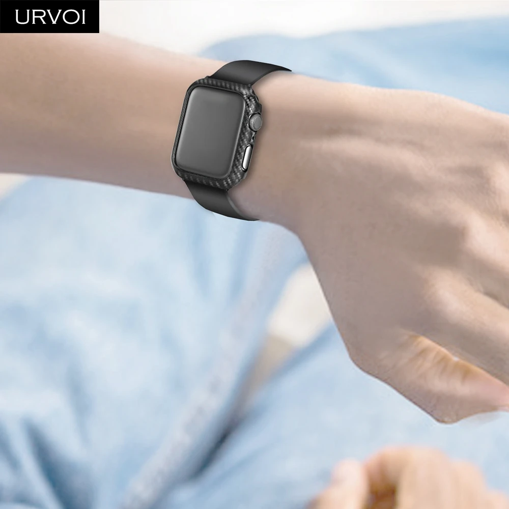 Чехол URVOI для Apple Watch series 6 SE 5 4 3 пластиковый бампер из стеклопластика протектор