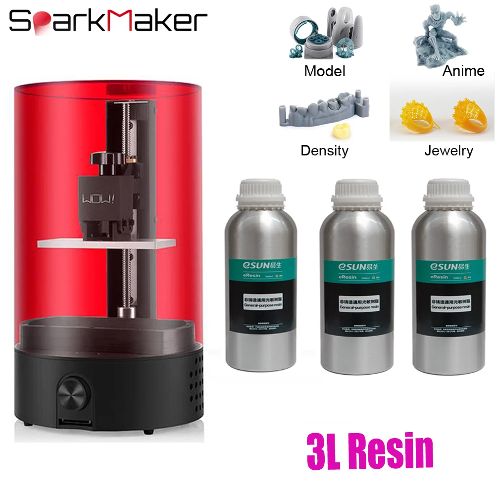 Рекламный светильник Sparkmaker, полимеризация 3D impresora 98*55*125 мм, объем сборки SLA/lcd/DLP 3d принтер, УФ полимерный 3d принтер