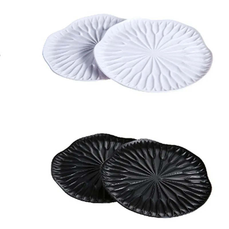 2 шт./компл. декоративные подставки для стола в виде листьев лотоса стеклянные