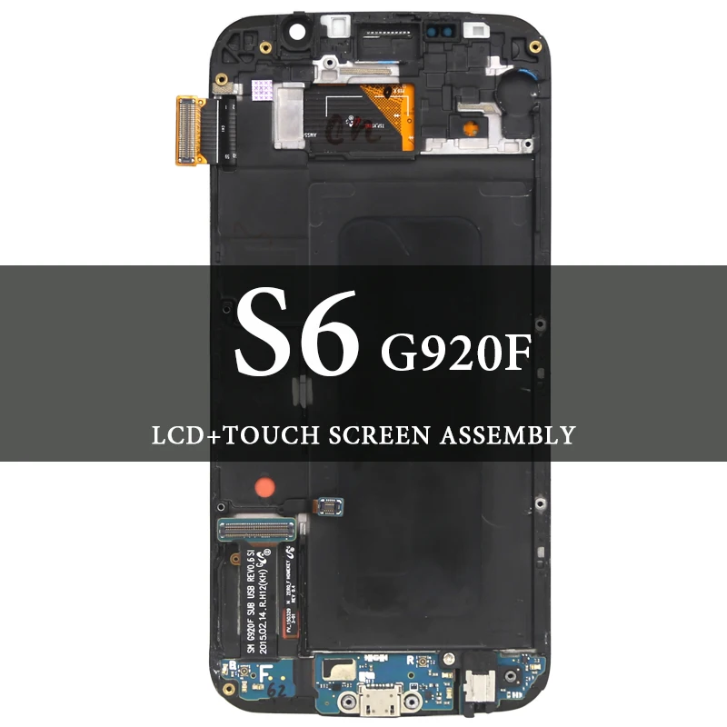 

Для S6 ЖК-дисплея с рамкой 5,1 ''синий белый золотой AMOLED G920F без битых пикселей дигитайзер в сборе Замена Сенсорная сборка