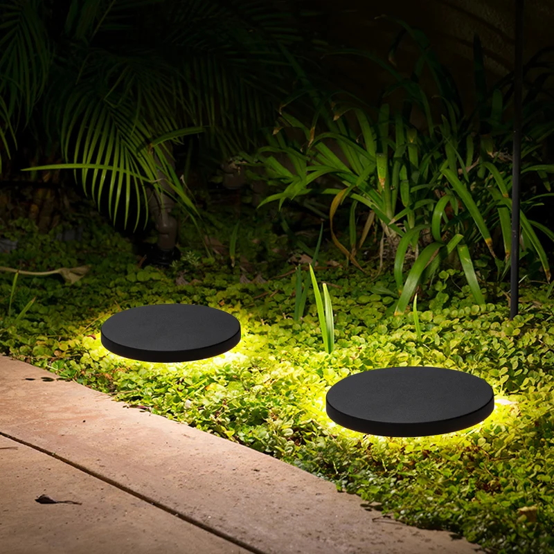 Круглая Светодиодная лампа для лужайки уличная современная светодиодная