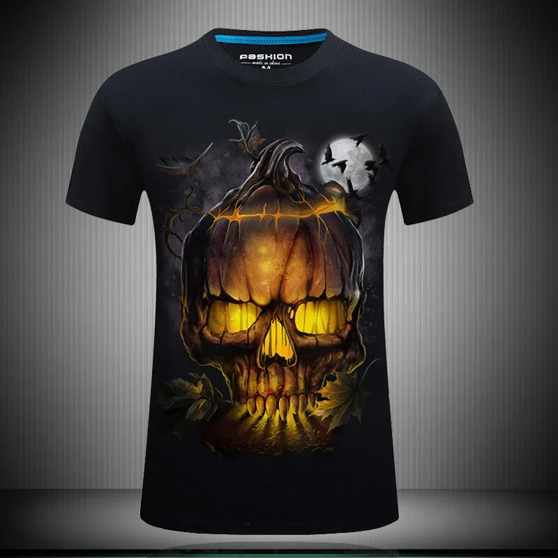 Футболка с 3D-принтом Fire Skull для мужчин и женщин футболка коротким рукавом в стиле