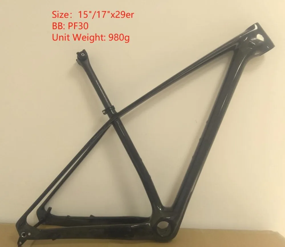 Oem бренд ODM карбоновая рама MTB для велосипеда 29erx15 &quot/17&quot UD Matte/Gloss с 148x12 мм или