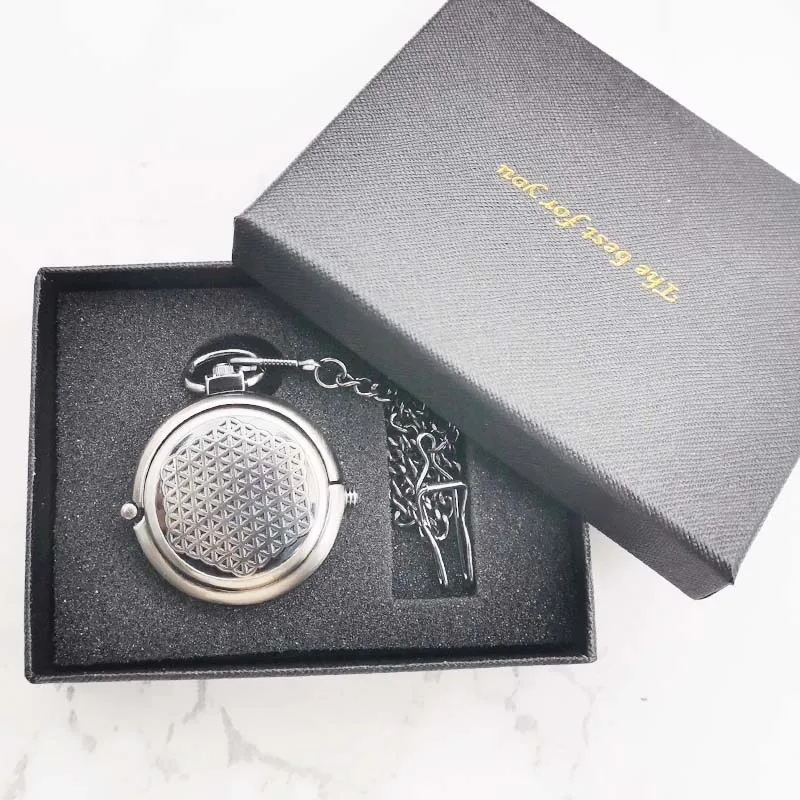 Grey with box Уникальный Скелет старинные серебряные Механические карманные часы с цепочкой для мужчин женщин PJX053 - Цвет: Grey with box