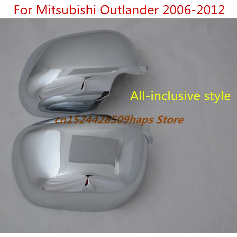 Для Mitsubishi Outlander 2006 2012 хромированная крышка для бокового зеркала заднего