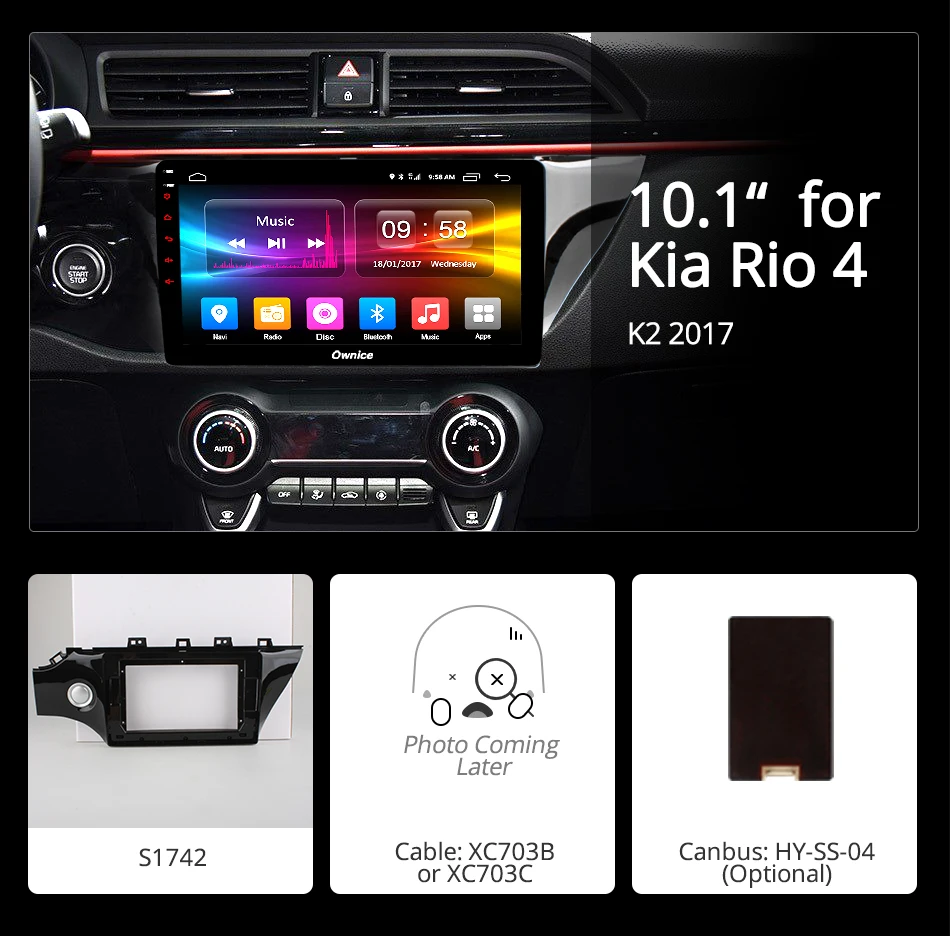 Ownice K1 K2 K3 автомобиля радио для 2017 Kia Octa 8 ядра Android 9 0 dvd плеер gps навигации с 2G