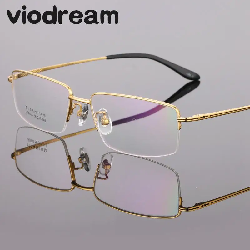 Viodream очки из чистого титана полуоправы для очков деловые мужские по рецепту