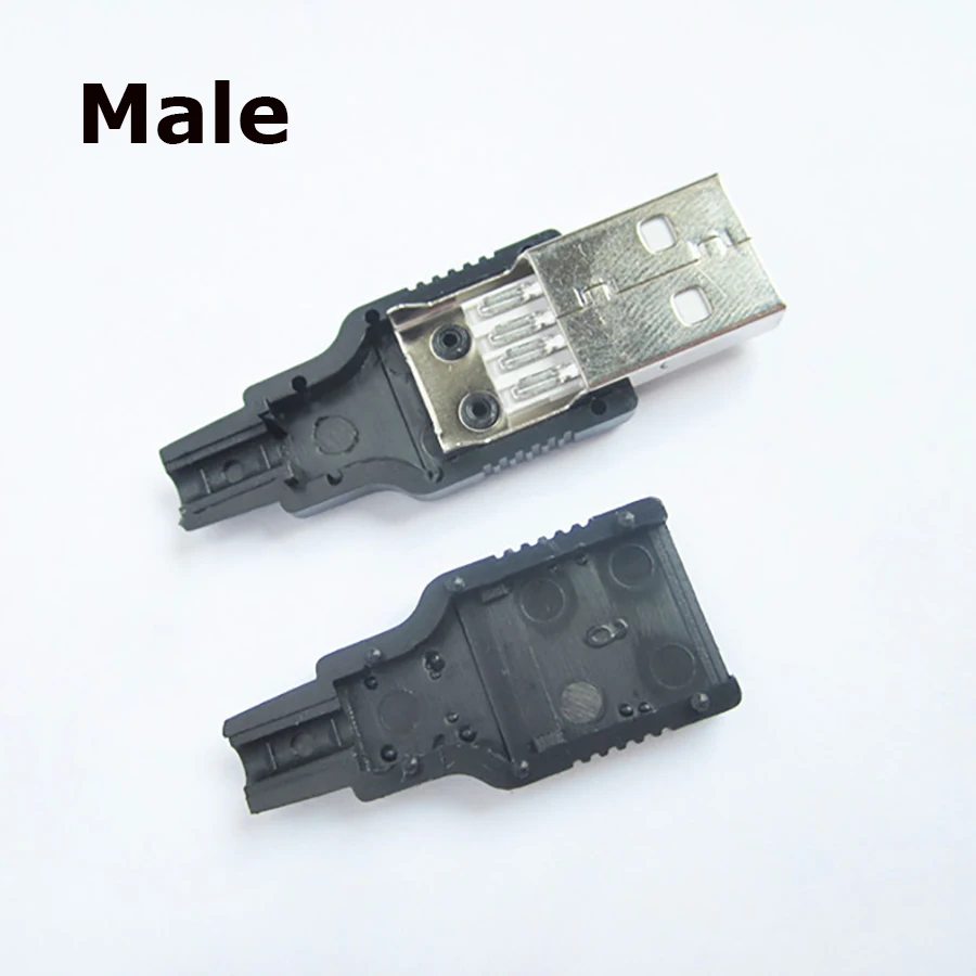 4 контактный разъем USB 2 0 типа B Мама + папа A с черной пластиковой крышкой 20
