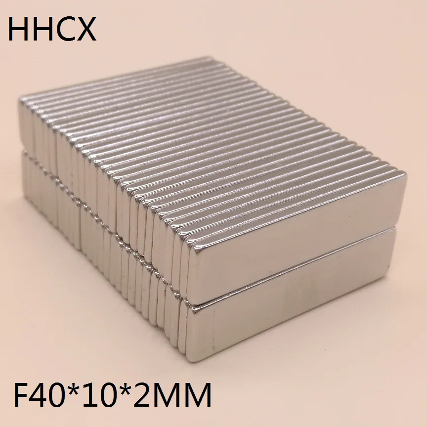 5 шт./лот магнит 40x10x2 N38 сильный квадратный NdFeB редкоземельный 40*10*2 неодимовые