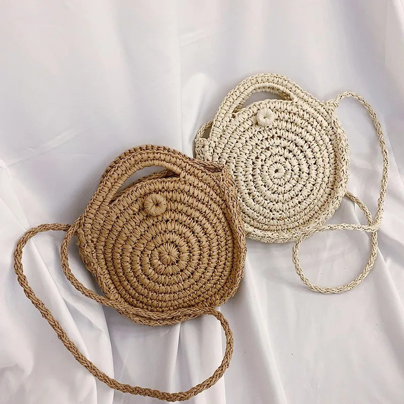 Круглые соломинки сумки для женщин 2019 сумки-мессенджеры девочек Летняя Пляжная