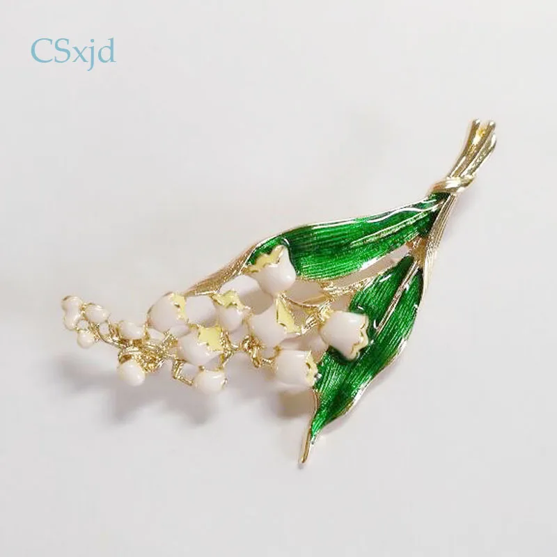 CSxjd элегантная эмалированная ретро брошь Лилия Орхидея модная шарф ювелирные