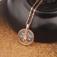 geometric lightning revolving collarbone necklace three dimensional hollow gold beads pendantfashion jewelry wholesaletln195