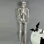 Пластиковые реалистичные человеческие кости, скелет, ужас, Хэллоуин, Рождество, животные, ворона, скелет, украшение на новый год, Хэллоуин