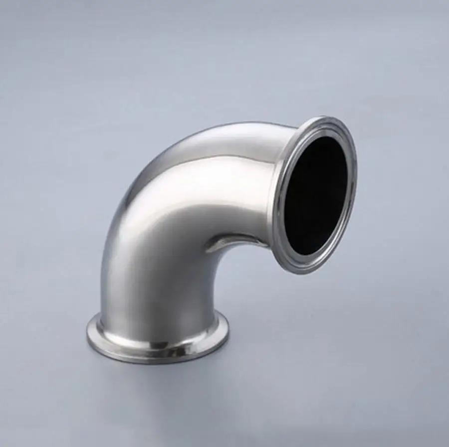 

1.5" Tri Clamp x 38mm 1-1/2" Pipe OD SUS 316L Stainless Steel 90 Degree Elbow Sanitary Fitting Home Brew Beer Wine
