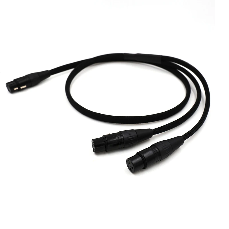 3 метровый посеребренный Y образный кабель OCC 1 XLR Female к 2 Audio Cable|audio cable|spliter cableaudio xlr