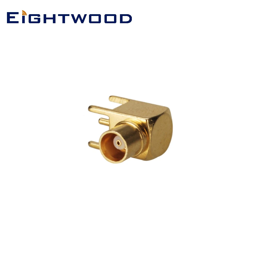 

Eightwood MCX Hole Jack Female RF Coax Connector Thru Right Angle PCB Mount with Solder Post for Antenna Telecom Broadband GPS