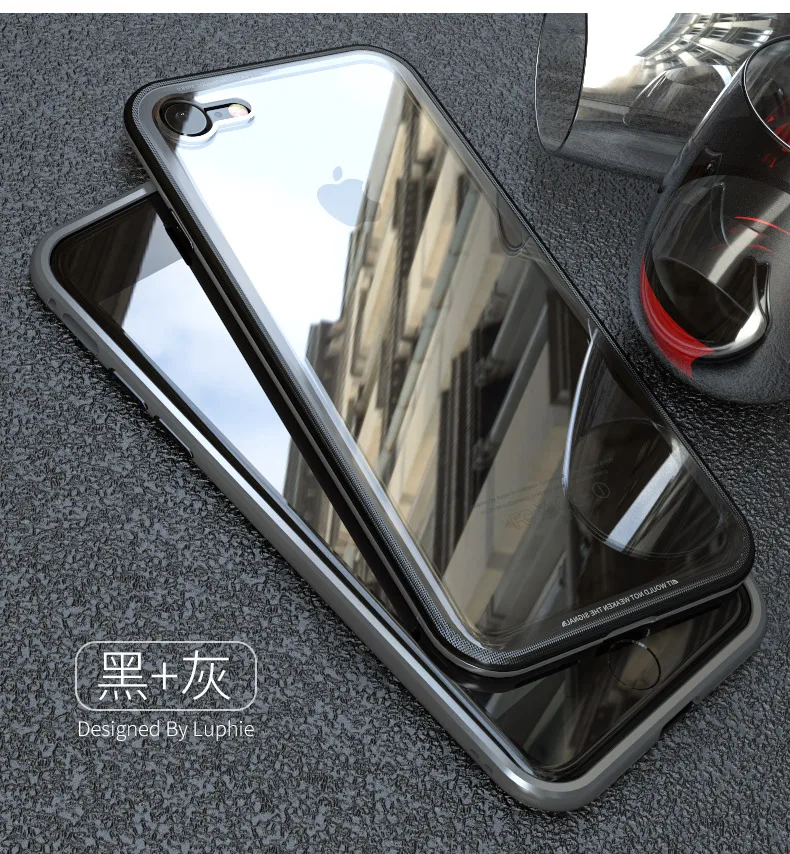 Роскошный Металлический Чехол-бампер для Apple iPhone 7, 8, закаленное покрытие, алюминиевый чехол для iPhone 8 plus, 7plus