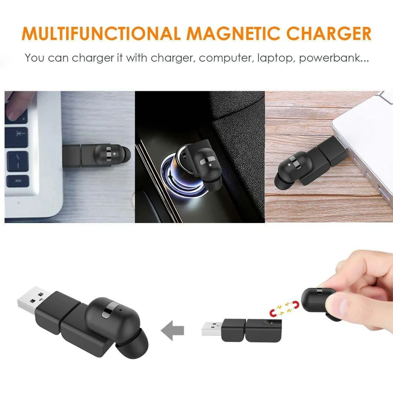 JESBOD A1 Bluetooth наушники самый маленький беспроводной Магнит USB Зарядное устройство