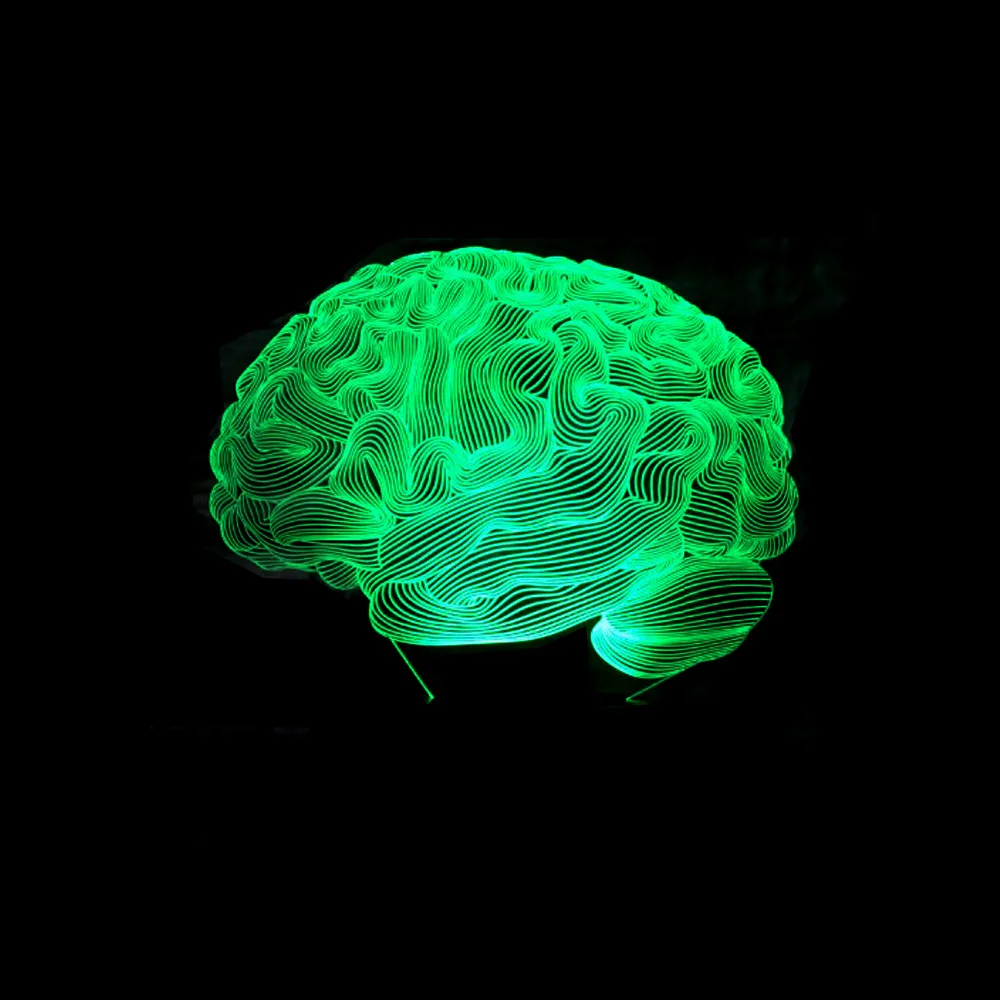 Luminaria De Mesa Usb 3d Led Ночник Новинка свет Brain 7 цветов 3D визуальная лампа|3d led night|led night3d