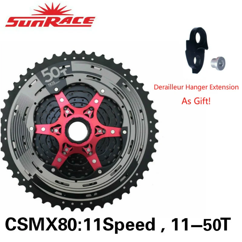 Sunracing 11 скорость 50T MTB велосипед кассеты широкое соотношение 11s 50t свободного