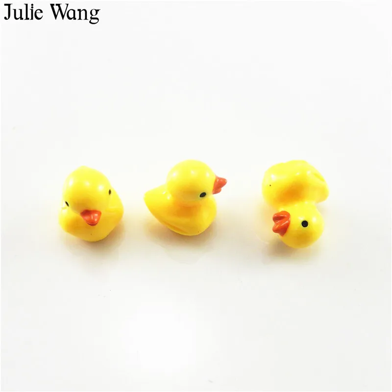 Julie Wang 10 шт. милые желтые подвески из мультфильма сделай сам смолы фурнитура для