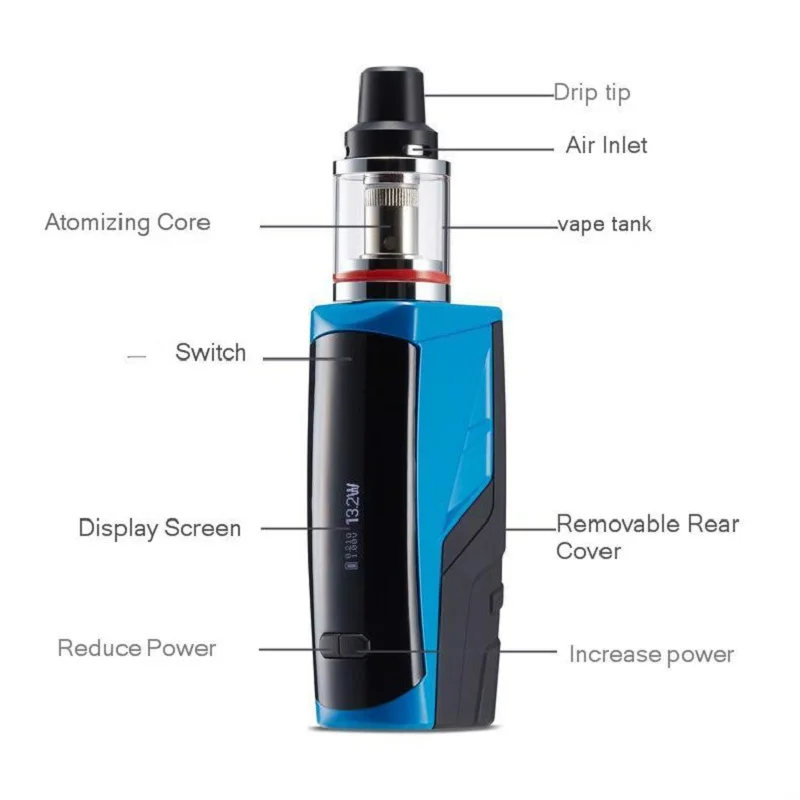 100 Вт коробка мод Vape Kit электронная сигарета стартовый набор съемный 2200 мАч