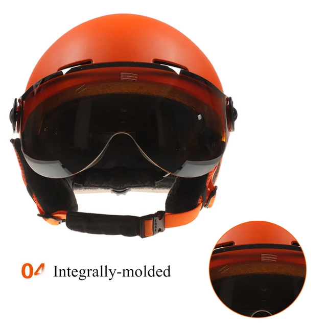 MOON Skiing Helmet Goggles Integrally-Molded PC+EPS High-Quality Ski Helmet Outdoor Sports Ski Snowboard Skateboard Helmets 4
