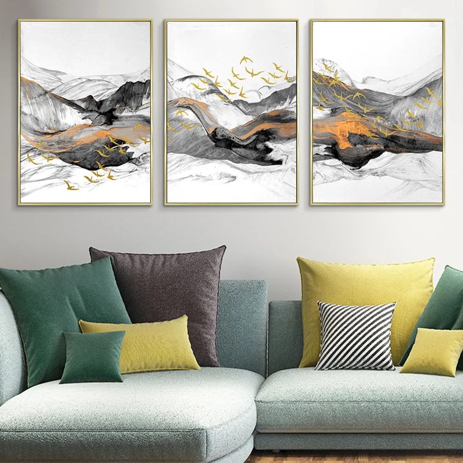 Китайский пейзаж живопись настенные картины абстрактное искусство горный