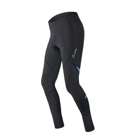 Black blue Santic мужские велосипедные колготки брюки лето осень 4D Мягкие Длинные дорожные MTB велосипедные брюки светоотражающие велосипедные длинные брюки Ciclismo - Цвет: Black blue