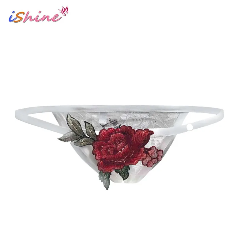 IShine culotte femme Сексуальная Вышивка Нижнее белье женские сексуальные трусики Мини