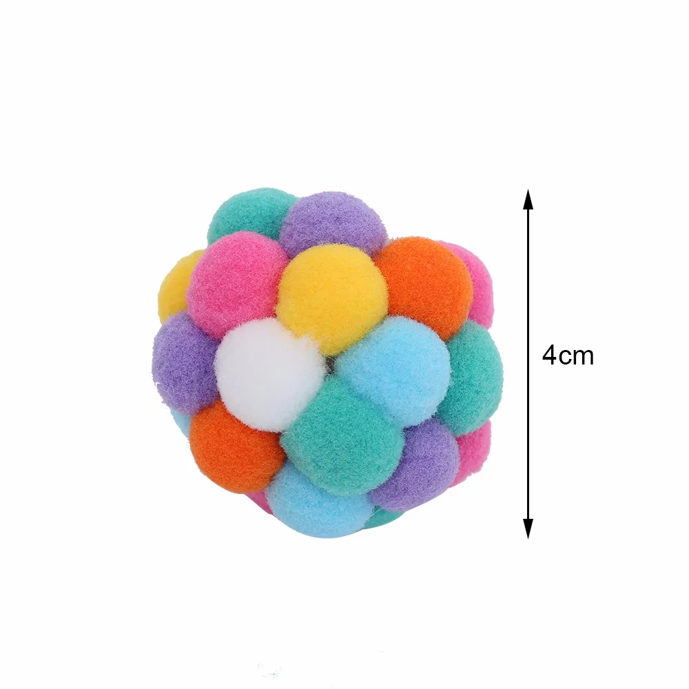 S Ball Only Красочные колокольчики ручной работы, игрушки для домашних животных, кошек, котят, интерактивные игрушки для кошек, плюшевые мячи, кошачьи мячи для развлечений, товары для кошек - Цвет: S Ball Only