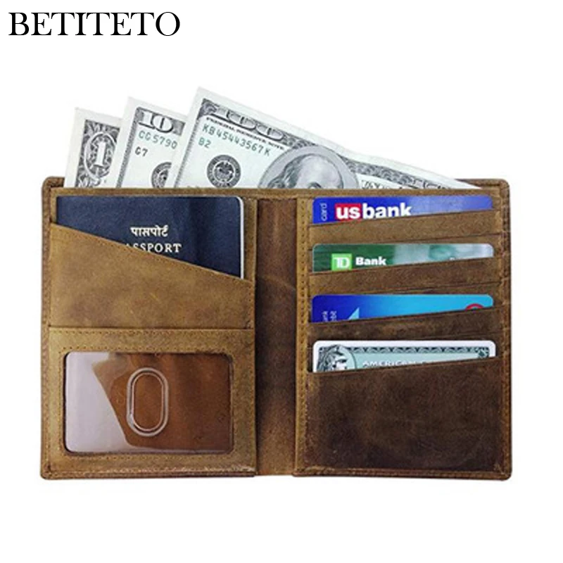 Betiteto натуральная кожа Обложка для паспорта мужская на паспорт ID кредитный