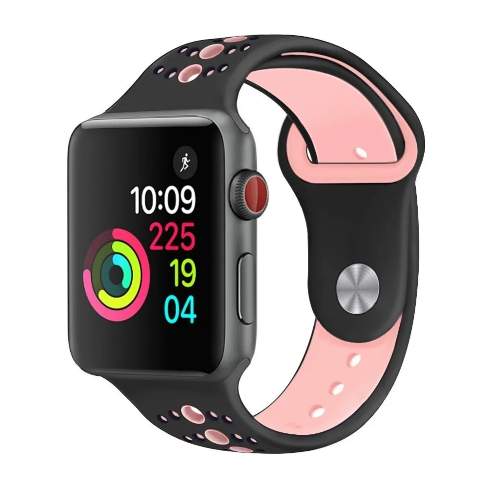 OSRUI спортивный силиконовый ремешок для Apple watch band 4 44 мм 40 мм iwatch band 3 2 1 correa 42 мм 38 мм браслет наручные часы аксессуары