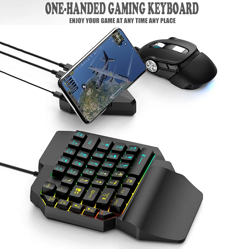 2019 популярная Механическая игровая клавиатура с одной рукой 39 кнопками и usb