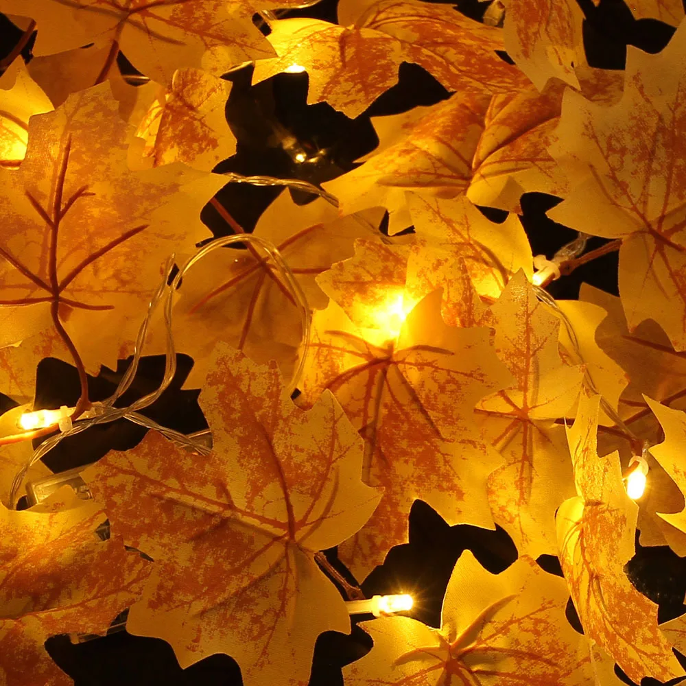 СВЕТОДИОДНАЯ Гирлянда в виде кленового листа для праздничного отеля магазина