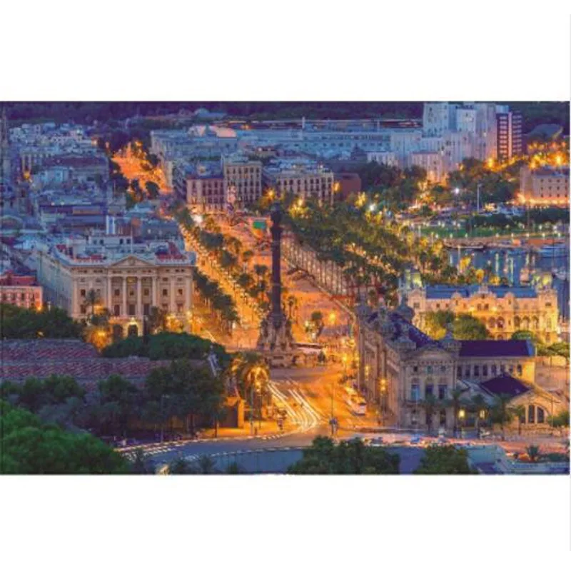 1500 штук тихая ночь для города пейзаж живопись Пазлы толстая бумага головоломка