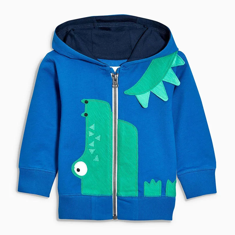 

Little Maven New Autumn Spring Kids Blue Cartoon Animal Applique Cotton Full- sleeved Boys 1-6yrs Casual Zipper Hoodies