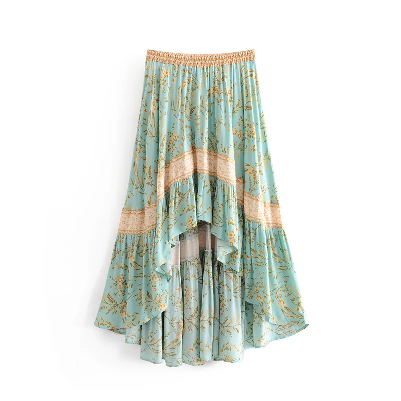 2019 новая дизайнерская юбка с эластичной резинкой на талии Женская модная зеленая