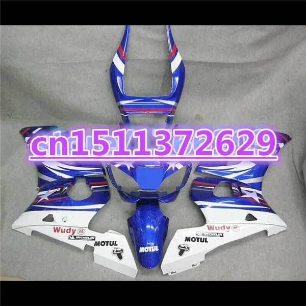 

YZF-R6 03 04 05 обтекатель КУЗОВ для YZF R6 2003 2004 2005 YZF-R6 03 04 05 синий белый YZFR6 600 03-05 комплект обтекателей-Dor D