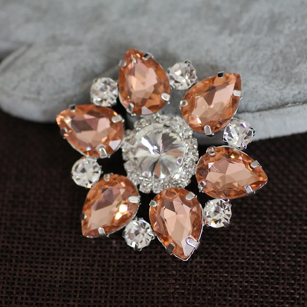 58 мм большой размер красочная стразы аппликация в форме цветка пришить