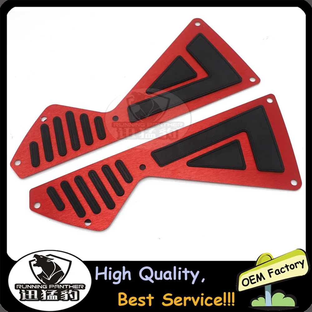 

RED Motorcycle CNC Aluminum Footpeg Pedal Plate Footrest Step Pad Mat For Yamaha Nmax 125 NMAX155